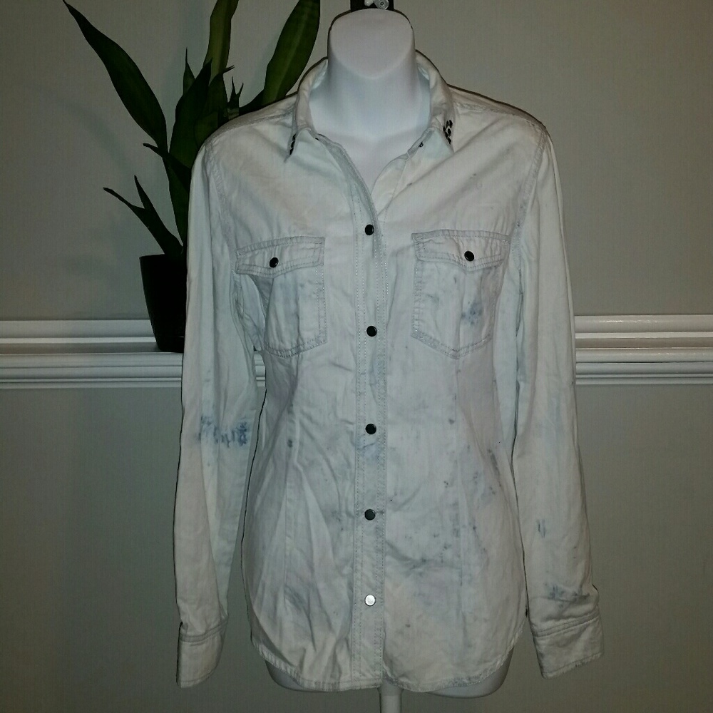 Rock & Republic Acid Wash Denim Shirt